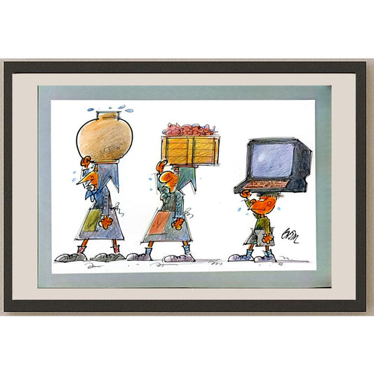 Slobodan Butir 29x21cm Orijinal Karikatür BOD06425