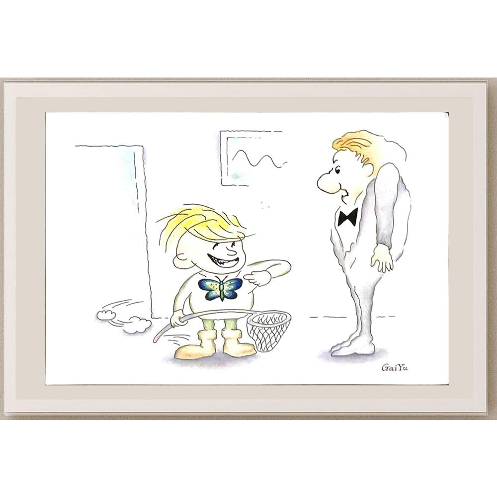 Gai Yu 29x21cm Orijinal Karikatür BOD06426