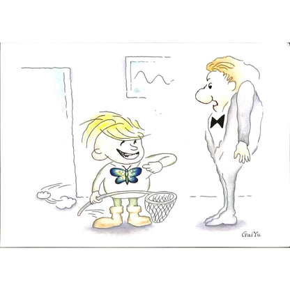 Gai Yu 29x21cm Orijinal Karikatür BOD06426