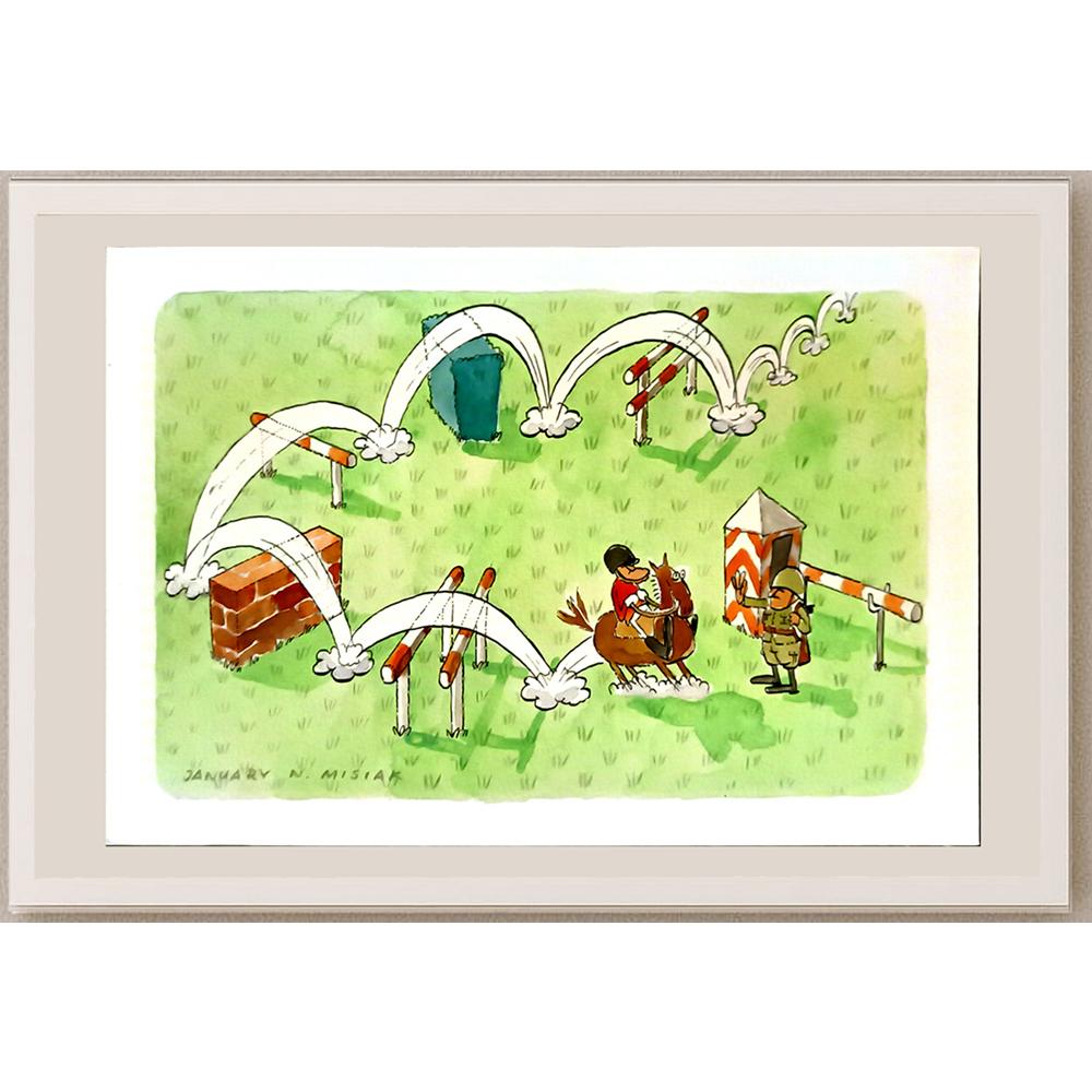 January Misiak 29x21cm Orijinal Karikatür BOD06428