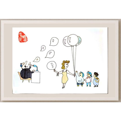 Feng Huo 29x21cm Orijinal Karikatür BOD06431