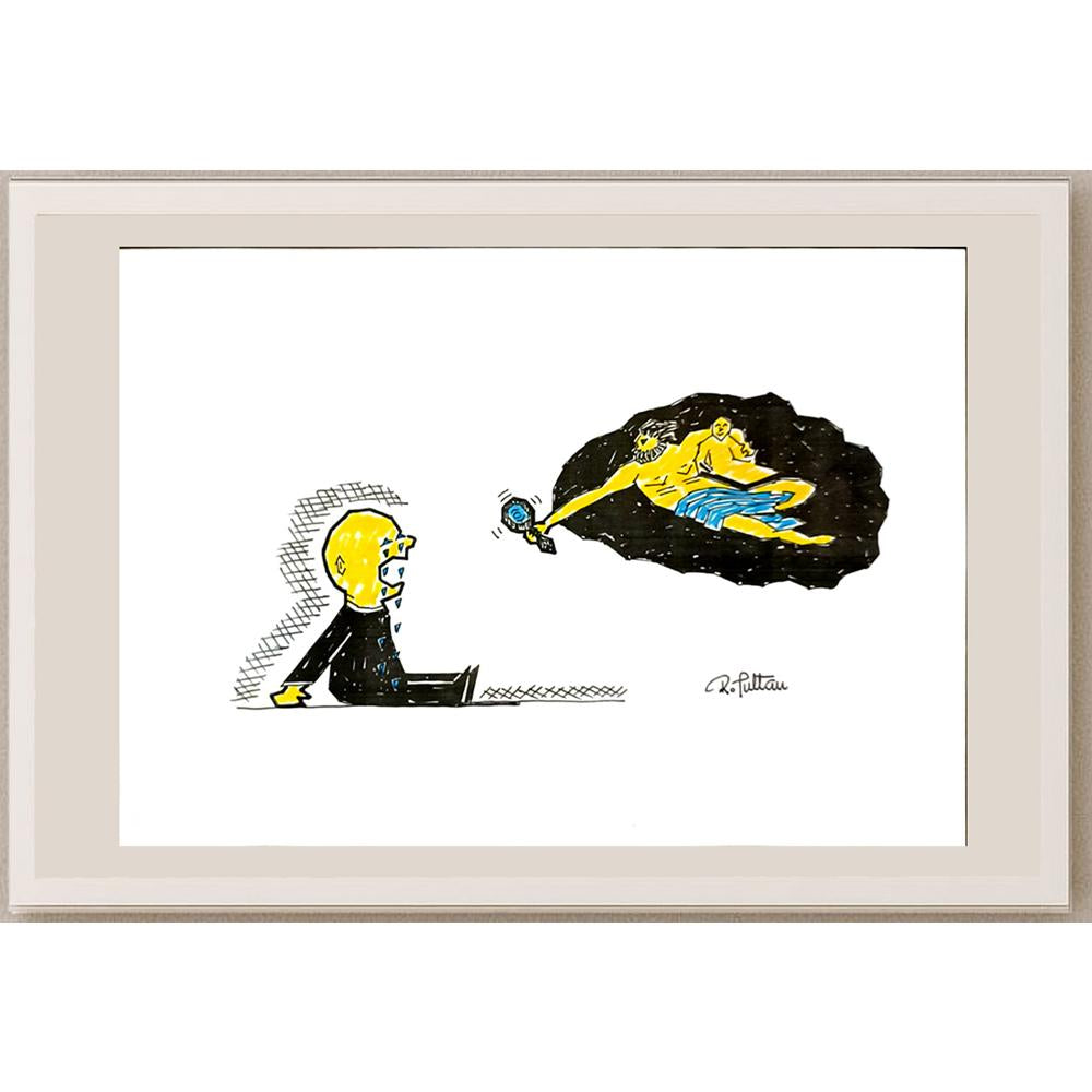 Reshad Sultanovic 29x21cm Orijinal Karikatür BOD06434