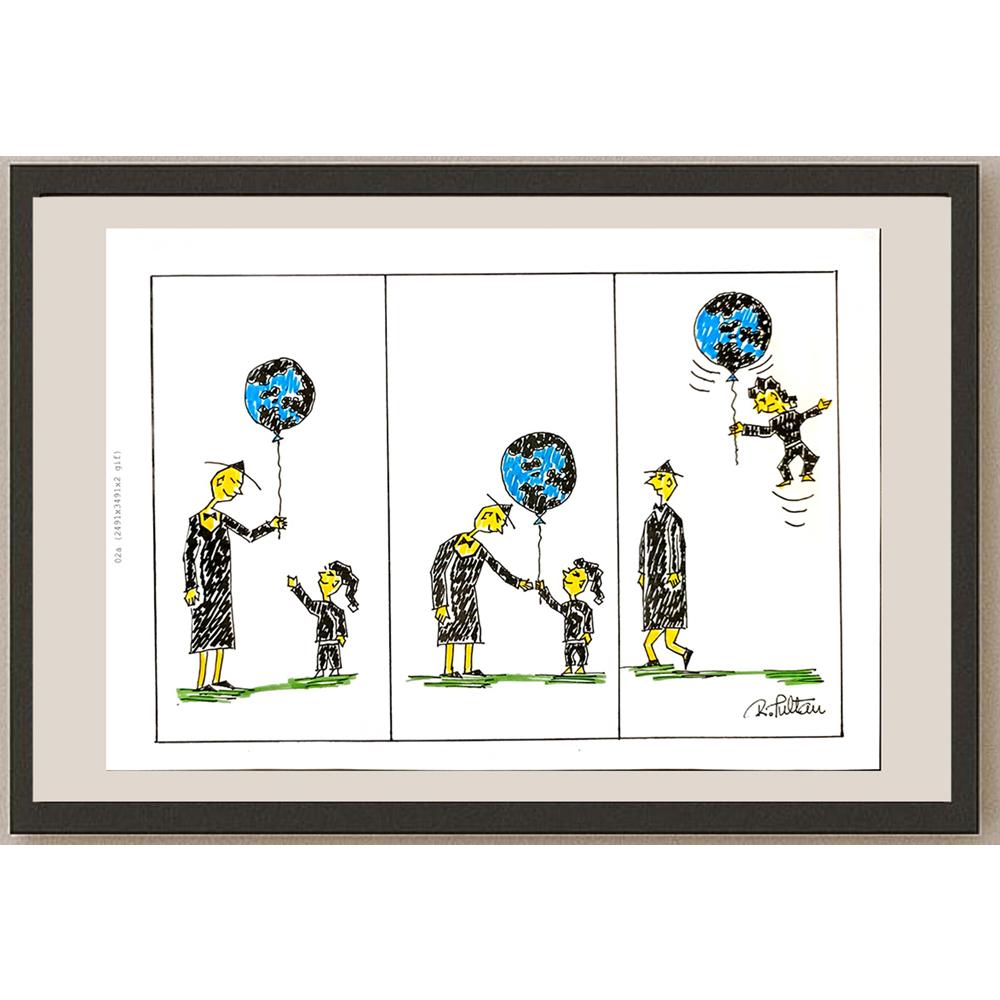 Reshad Sultanovic 29x21cm Orijinal Karikatür BOD06435