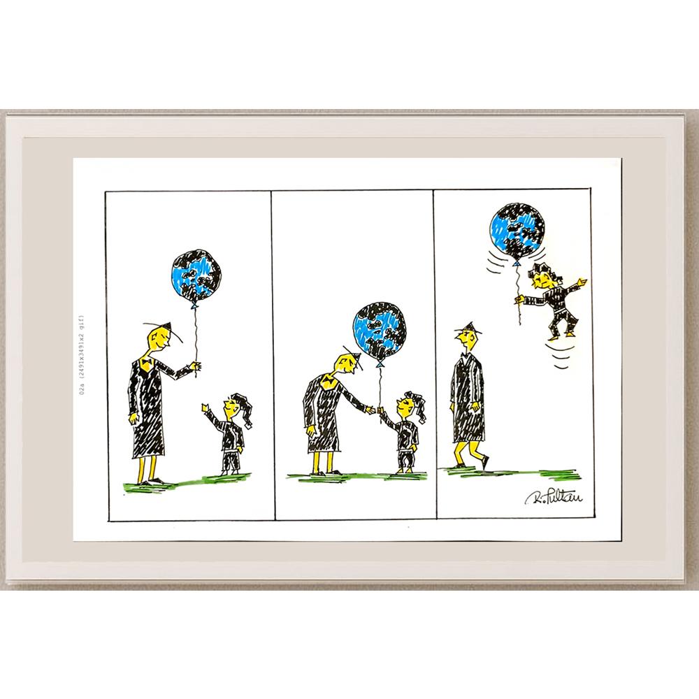 Reshad Sultanovic 29x21cm Orijinal Karikatür BOD06435