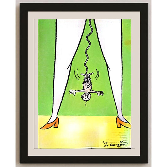 Li Guangjun 29x21cm Orijinal Karikatür BOD06438