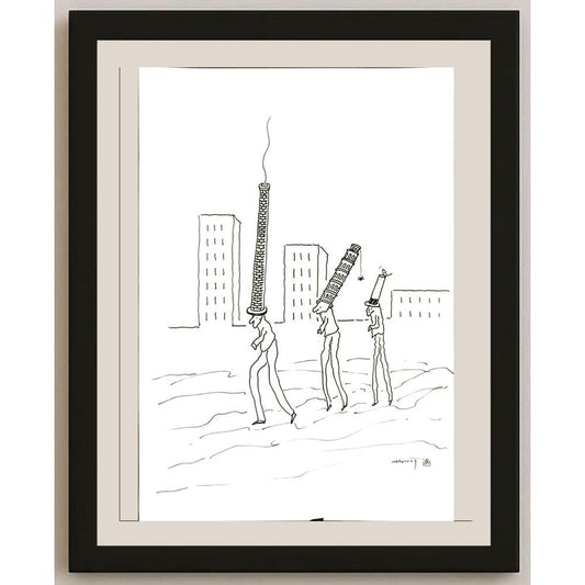 Wu Xi Hong 29x21cm Orijinal Karikatür BOD06448