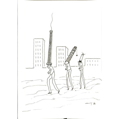 Wu Xi Hong 29x21cm Orijinal Karikatür BOD06448