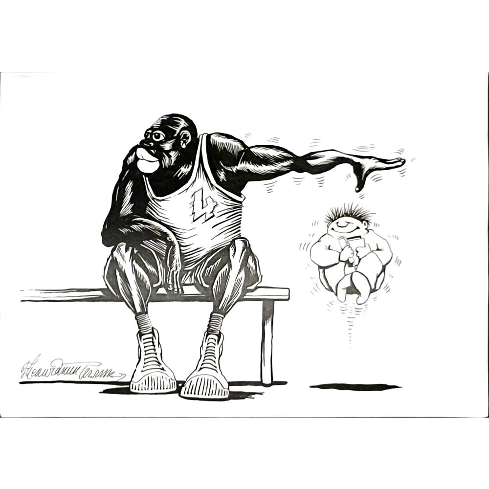 Goran Celicanin 29x21cm Orijinal Karikatür BOD06454