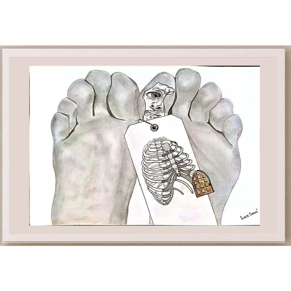İlker Sermi 38x29cm Orijinal Karikatür BOD06457