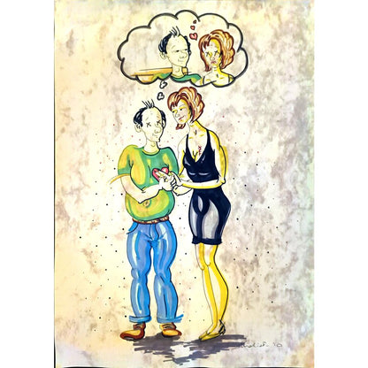 Suna Çelik 38x29cm Orijinal Karikatür BOD06458