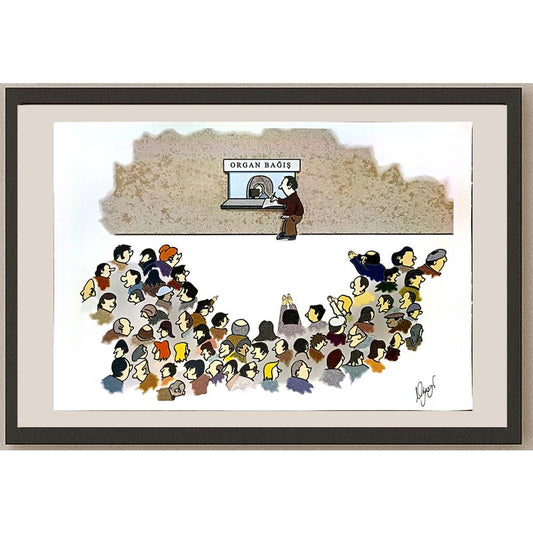 Niyazi Türk 29x21cm Orijinal Karikatür BOD06459