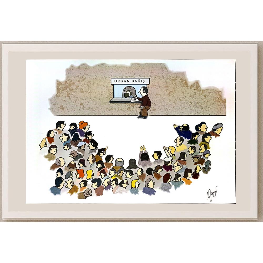 Niyazi Türk 29x21cm Orijinal Karikatür BOD06459