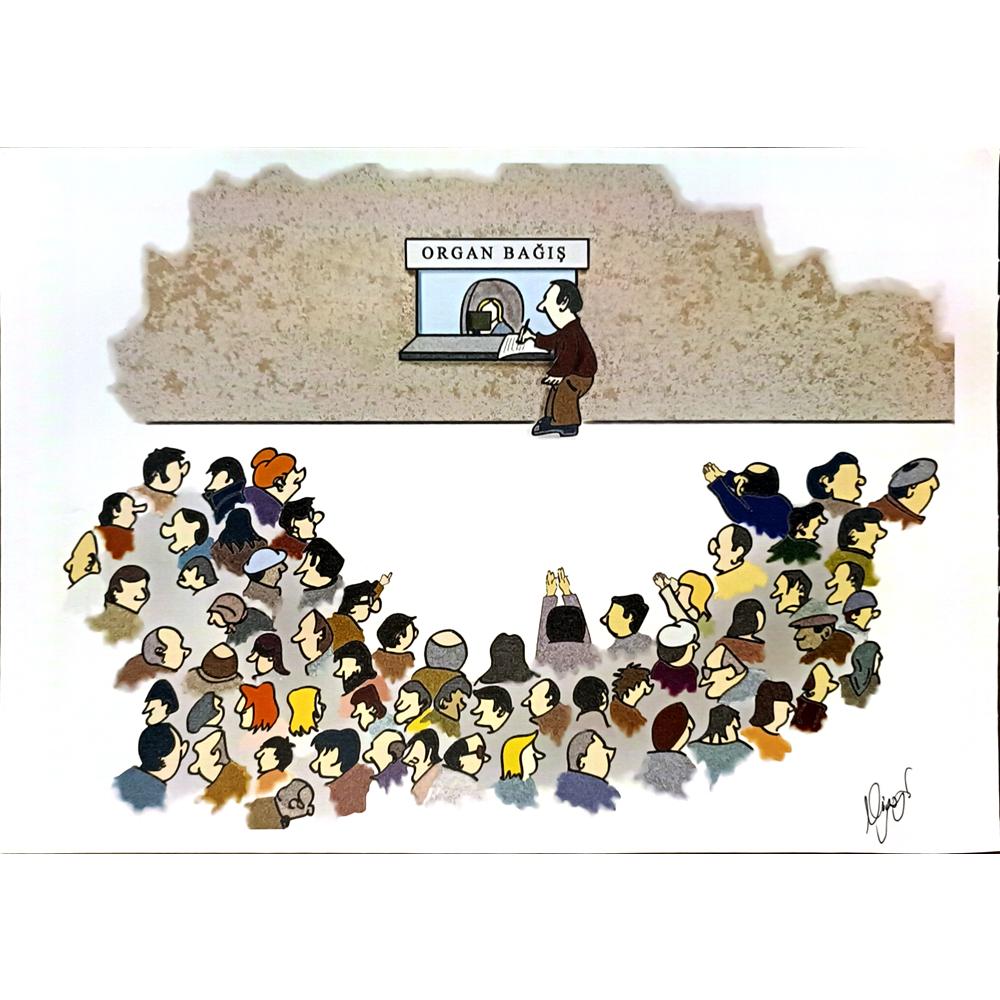 Niyazi Türk 29x21cm Orijinal Karikatür BOD06459