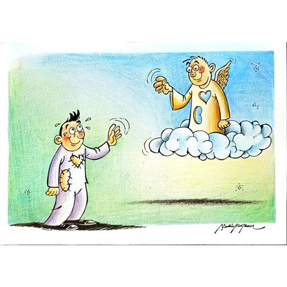 Şahin Bostancı 35x25cm Orijinal Karikatür BOD06461