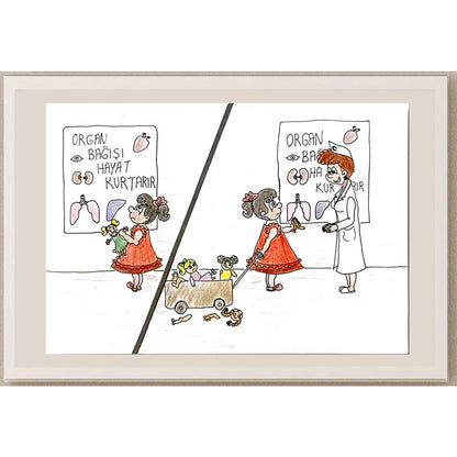 Dilek Küçük 29x21cm Orijinal Karikatür BOD06462