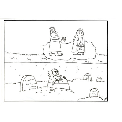 Barış Mert Büyüksaraç 29x21cm Orijinal Karikatür BOD06469