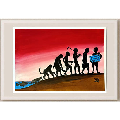 Turan Aksoy 29x21cm Orijinal Karikatür BOD06477