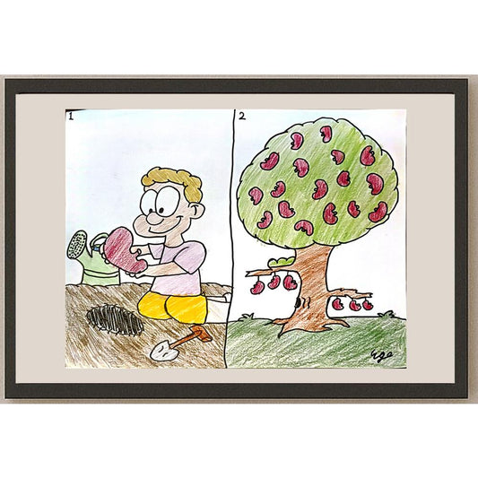 Ege Yarım 29x21cm Orijinal Karikatür BOD06479