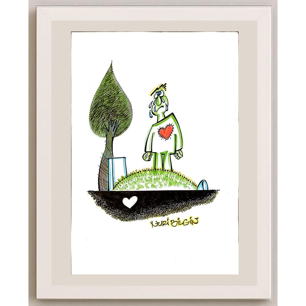 Nuri Bilgin 35x25cm Orijinal Karikatür BOD06480