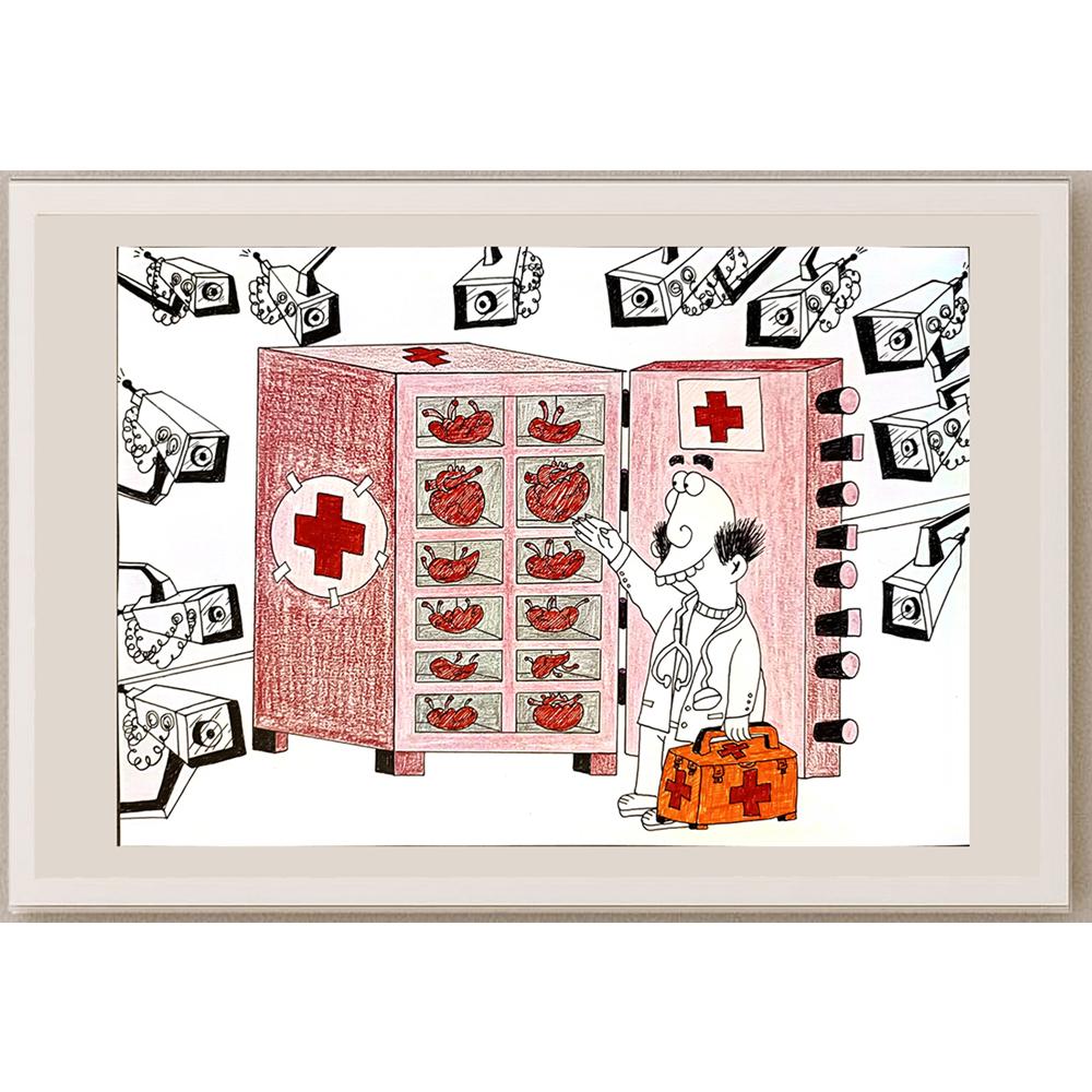 Serpil Dilekçi 35x25cm Orijinal Karikatür BOD06482