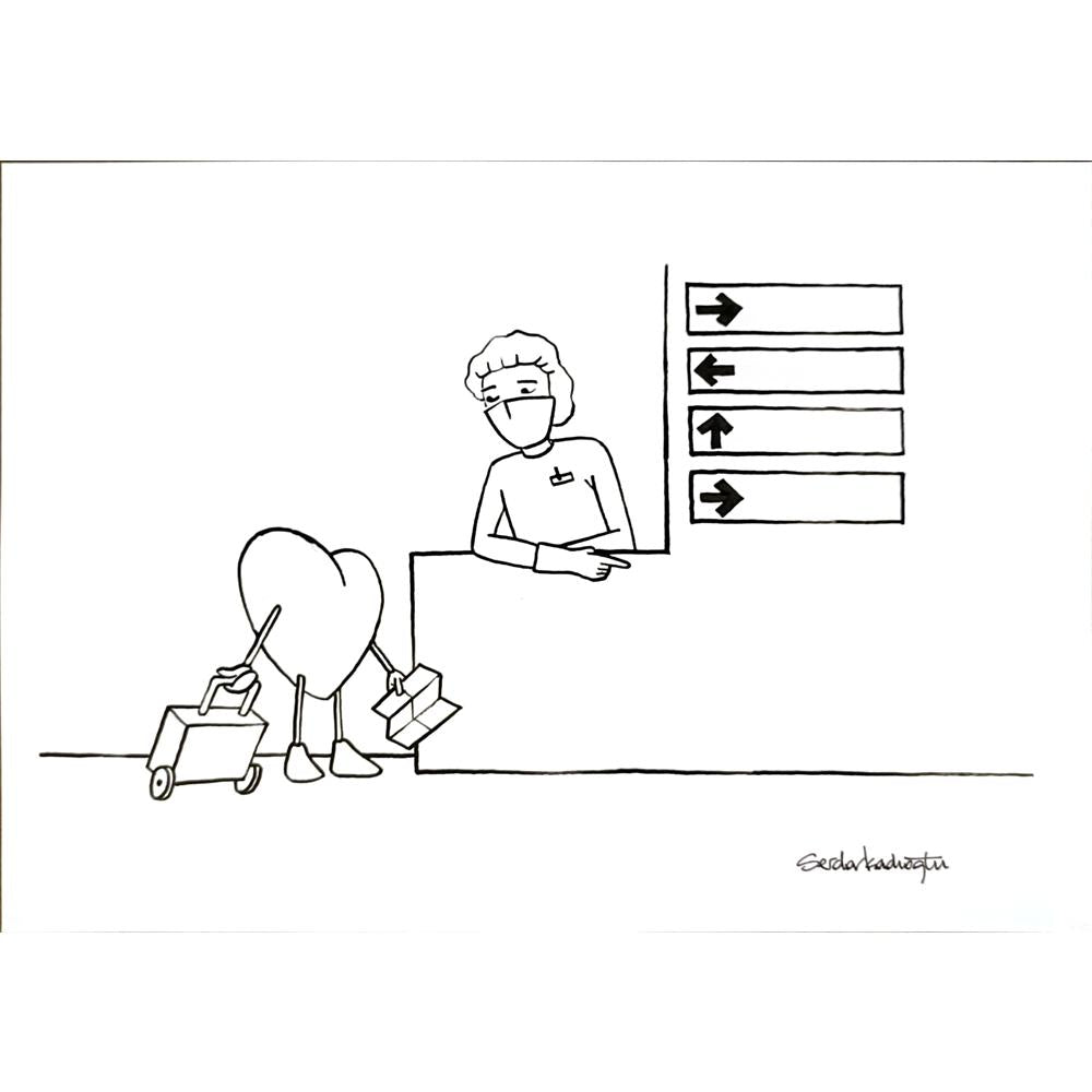 Serdar Kadıoğlu 29x21cm Orijinal Karikatür BOD06483
