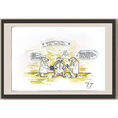 Tuğçe Turan 29x21cm Orijinal Karikatür BOD06487
