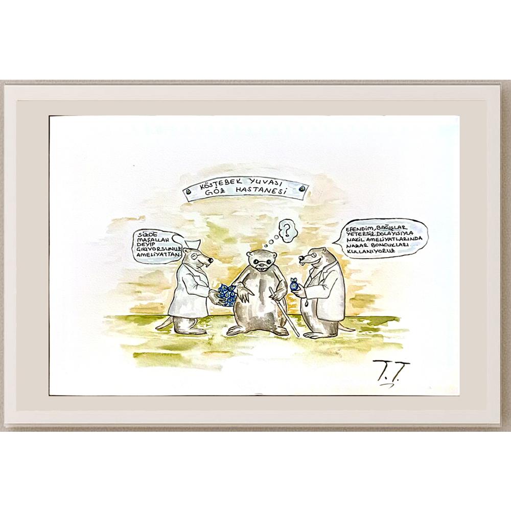 Tuğçe Turan 29x21cm Orijinal Karikatür BOD06487