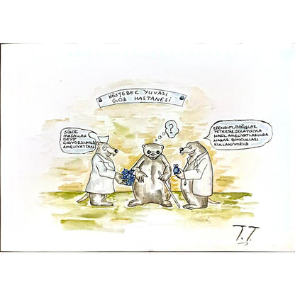 Tuğçe Turan 29x21cm Orijinal Karikatür BOD06487