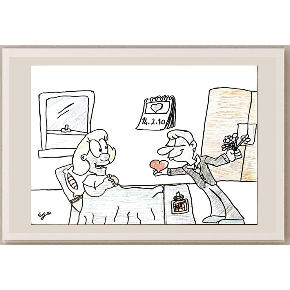Ege Yarım 29x21cm Orijinal Karikatür BOD06488