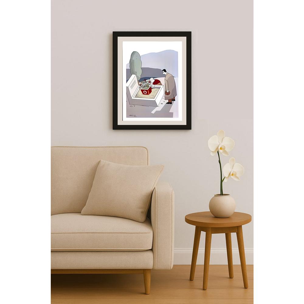 Hicabi Demirci 38x28cm Orijinal Karikatür BOD06490
