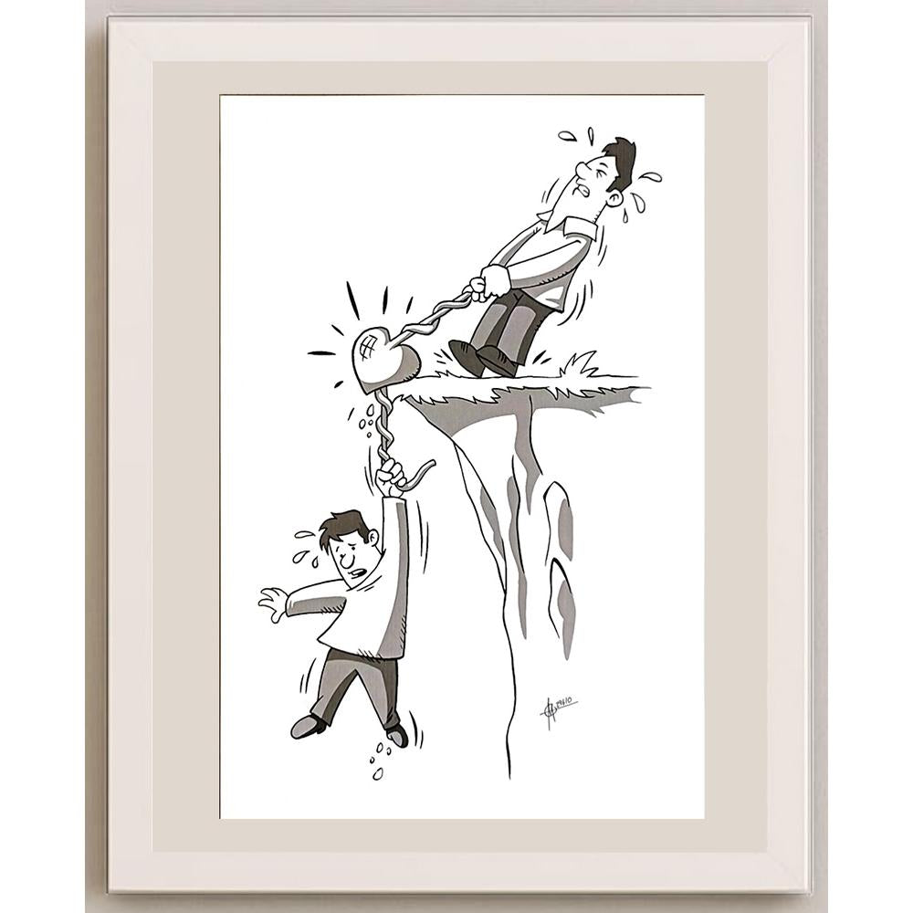 Murat Gürdal Akkoç 29x21cm Orijinal Karikatür BOD06492