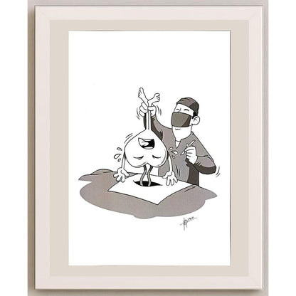 Murat Gürdal Akkoç 29x21cm Orijinal Karikatür BOD06493
