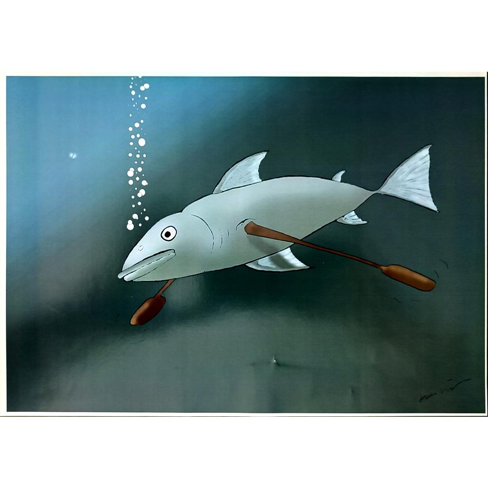 Hüseyin Alparslan 29x21cm Orijinal Karikatür BOD06498