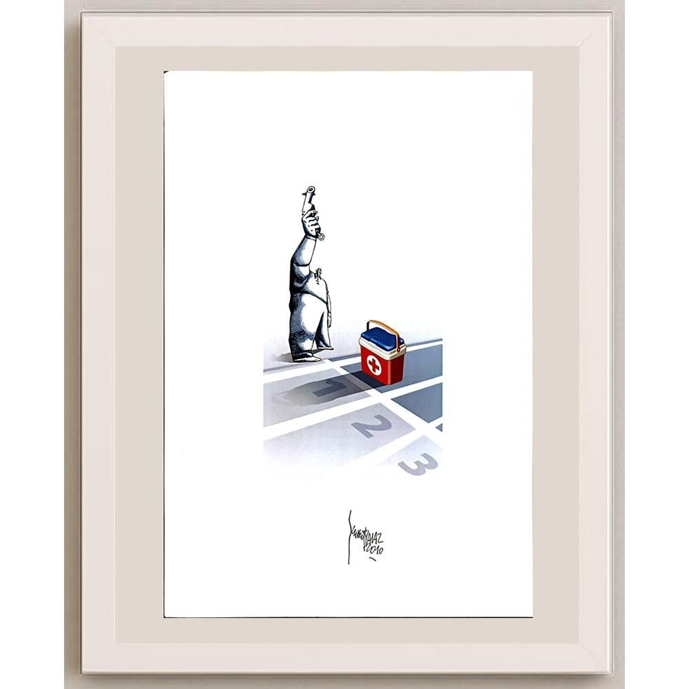 Şevket Yalaz 43x30cm Orijinal Karikatür BOD06503