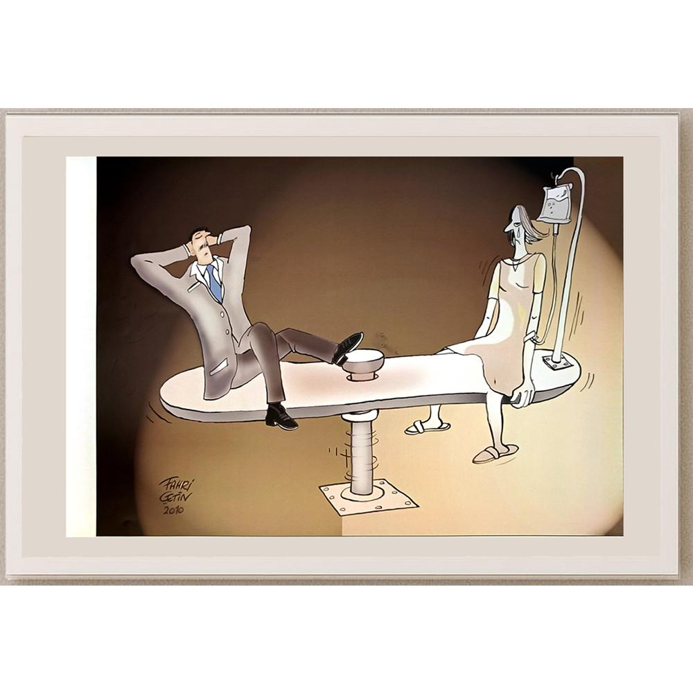 Fahri Çetin 43x30cm Orijinal Karikatür BOD06506