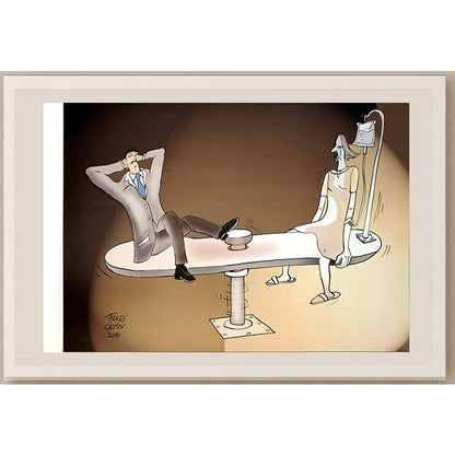 Fahri Çetin 43x30cm Orijinal Karikatür BOD06506