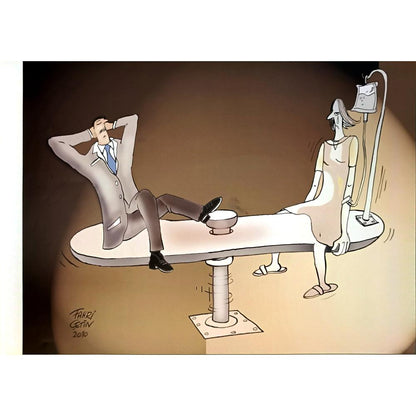 Fahri Çetin 43x30cm Orijinal Karikatür BOD06506