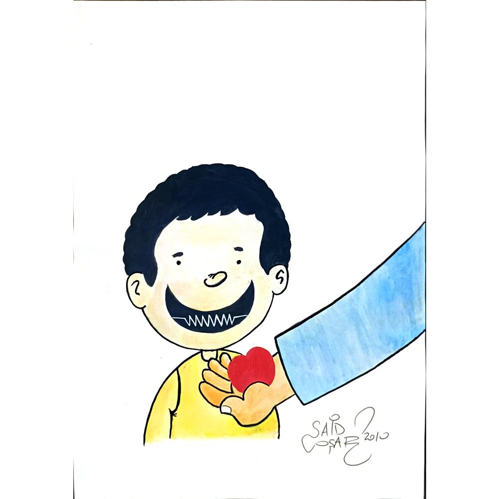 Sait Coşar 21x29cm Orijinal Karikatür BOD06510