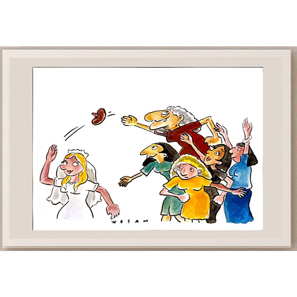 Wesam Khalil 21x29cm Orijinal Karikatür BOD06514
