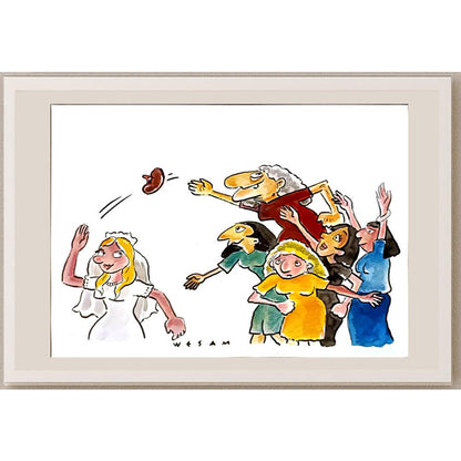 Wesam Khalil 21x29cm Orijinal Karikatür BOD06514