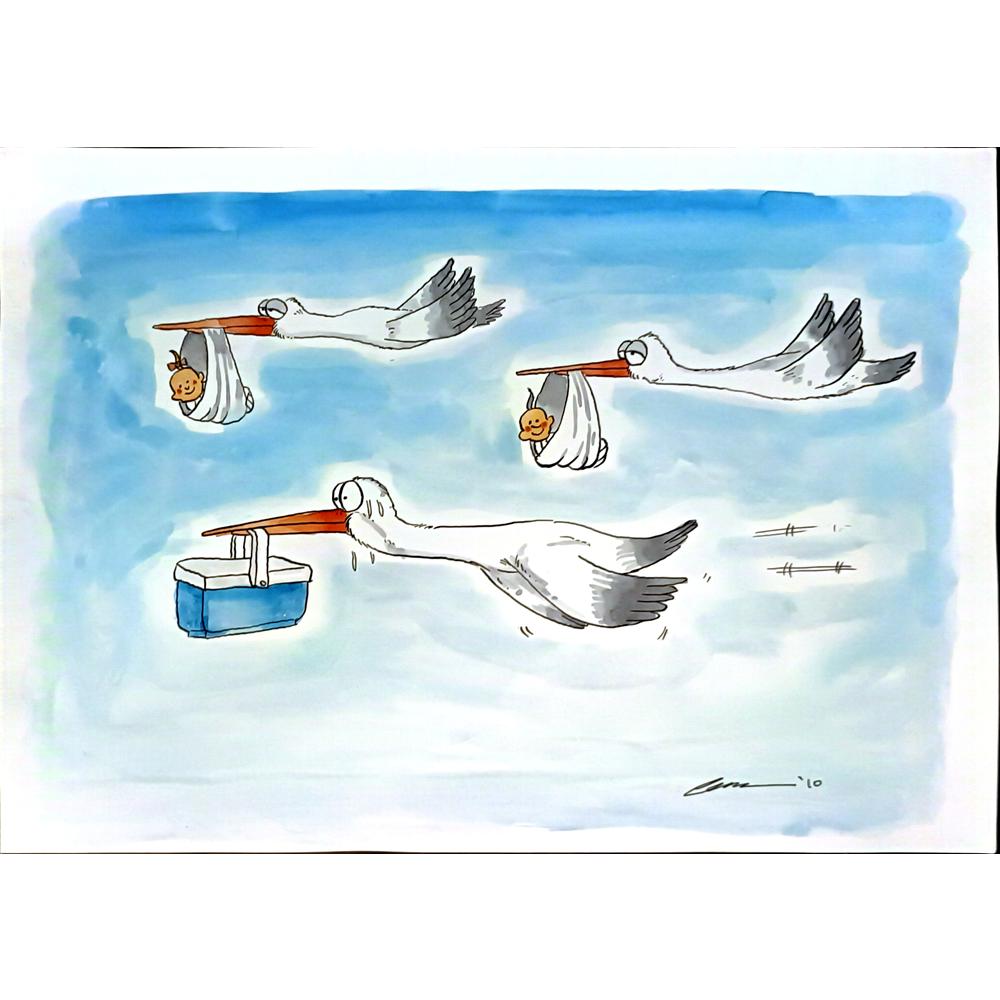 Cem Güzeloğlu 33x21cm Orijinal Karikatür BOD06518