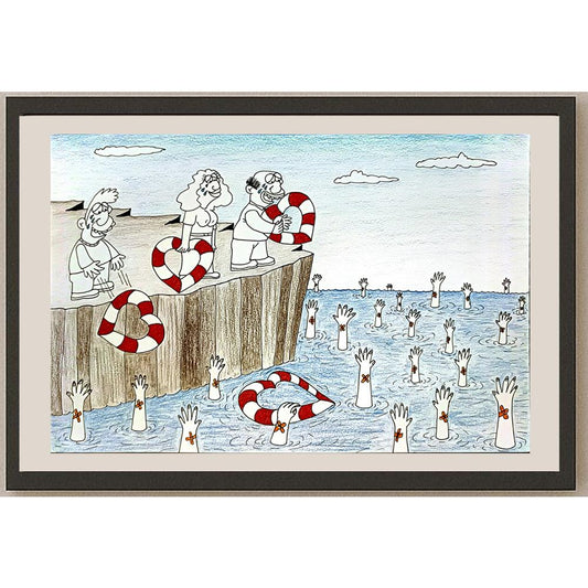 Zafer Dilekçi 35x25cm Orijinal Karikatür BOD06520
