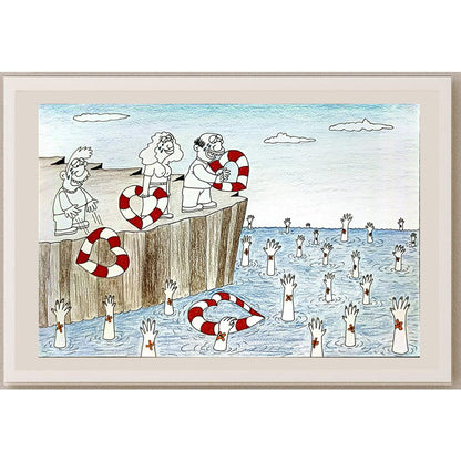 Zafer Dilekçi 35x25cm Orijinal Karikatür BOD06520