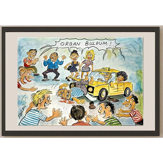 Erbil Işın 29x21cm Orijinal Karikatür BOD06522