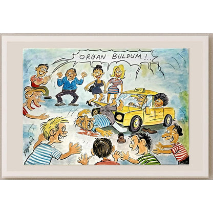 Erbil Işın 29x21cm Orijinal Karikatür BOD06522