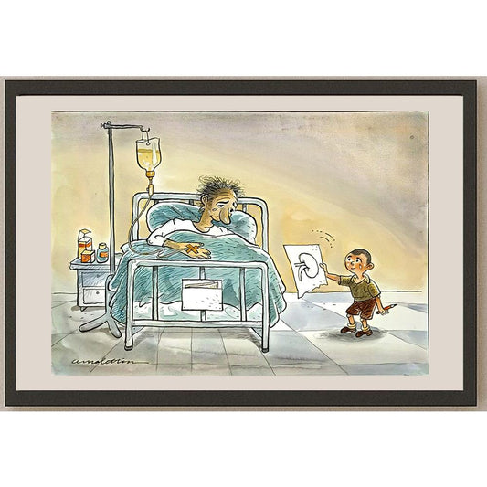 Cemalettin Güzeloğlu 29x21cm Orijinal Karikatür BOD06524