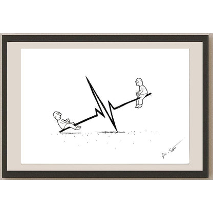 Abdullah Sarışen 29x21cm Orijinal Karikatür BOD06526