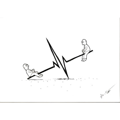 Abdullah Sarışen 29x21cm Orijinal Karikatür BOD06526