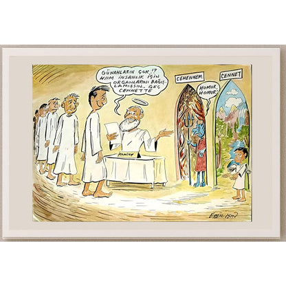 Erbil Işın 29x21cm Orijinal Karikatür BOD06529
