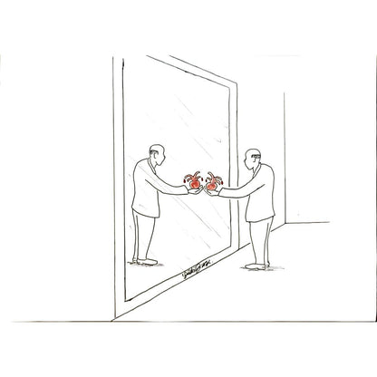 Zülküf Aba 29x21cm Orijinal Karikatür BOD06531